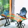 Handcrafted Koi Fish Resin Desk by TV WOOD RESIN