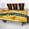 Handcrafted dining table for medium-sized family gatherings