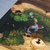 Iconic TV Wood Resin Koi fish design meeting table for 6-8, dark luxury tones